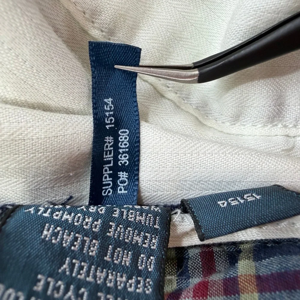 Ralph Lauren India Madras Mens Plaid Shorts Blue Red Grey 36 100% Cotton 9 Insea